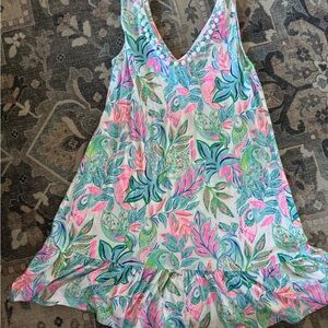 Lilly Pulitzer Pastel Floral Cotton dress in Pink, Green & Blue